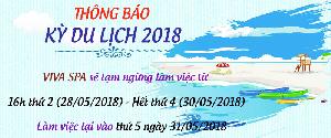 VIVA SPA XIN THÔNG BÁO LỊCH NGHỈ DU LỊCH HÈ ĐẾN QUÝ KHÁCH HÀNG