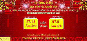 THÔNG BÁO LỊCH NGHỈ TẾT NGUYÊN ĐÁN